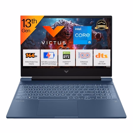 HP Victus 15-FA2192TX Gaming Laptop (Intel Core i5-13420H/16 GB /512 GB SSD/4 GB-Nvidia GeForce RTX 3050A/Windows 11 Home/MS Office Home 2024 + 1 year M365 Basic/Full HD), 39.62 cm - 15.6 inch, Performance Blue