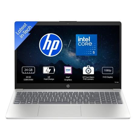 HP 15 15-FD0901TU Standard Laptop (Intel Core 5-120U/24 GB/512 GB SSD/Intel Iris Xe Graphics/Windows 11 Home/MS Office Home 2024/Full HD), 39.6 cm - 15.6 inch, Natural Silver HP 15 15-FD0901TU Standard Laptop (Intel Core 5-120U/24 GB/512 GB SSD/Intel Iris Xe Graphics/Windows 11 Home/MS Office Home 2024/Full HD), 39.6 cm - 15.6 inch, Natural Silver