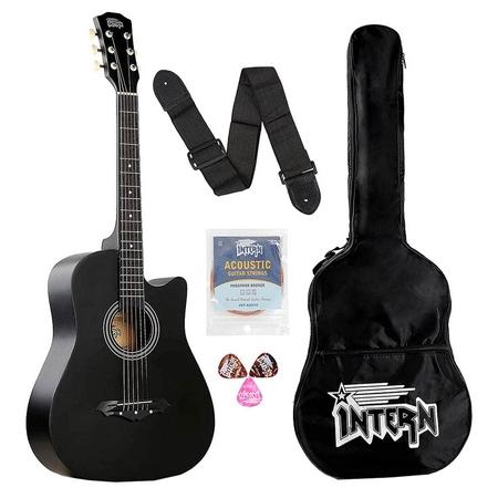 Intern INT-38C Acoustic Guitar, Black Intern INT-38C Acoustic Guitar, Black