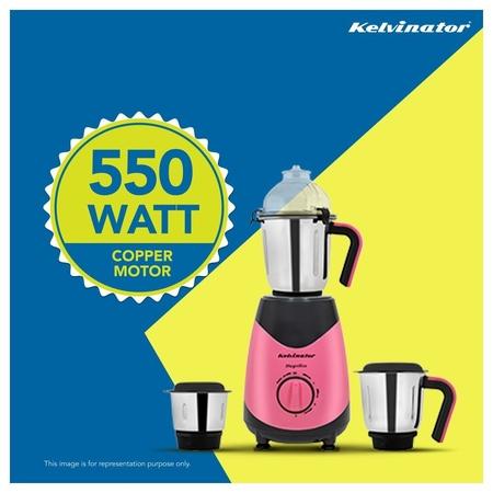 Kelvinator Magnifico KMG00455 Mixer Grinder with 3 Jar, Pink Black Kelvinator Magnifico KMG00455 Mixer Grinder with 3 Jar, Pink Black