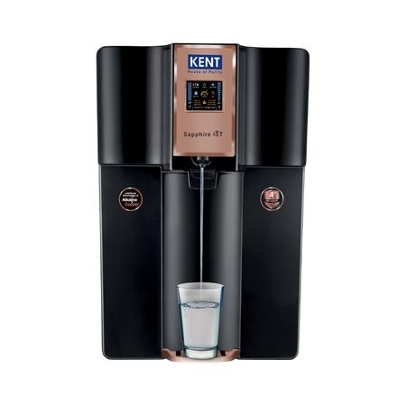 Kent Sapphire IoT 8 L RO+UV+UF+TDS Control+ Alkaline+Copper Water Purifier, Black