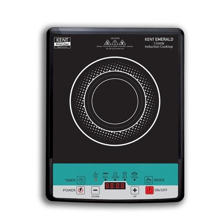 KENT Emerald Induction Cooktop 1500 W, Faster Cooking With 5 Preset Options, Full Microcrystalline Glass, Adjustable Temperature Function, Overheat Protection, Safe Cooking And Easy Cleaning, Black KENT Emerald Induction Cooktop 1500 W, Faster Cooking With 5 Preset Options, Full Microcrystalline Glass, Adjustable Temperature Function, Overheat Protection, Safe Cooking And Easy Cleaning, Black