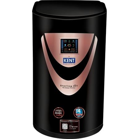 Kent Sterling Iot 8 L RO+UF +UV + Alk+UTC Water Purifier, Black