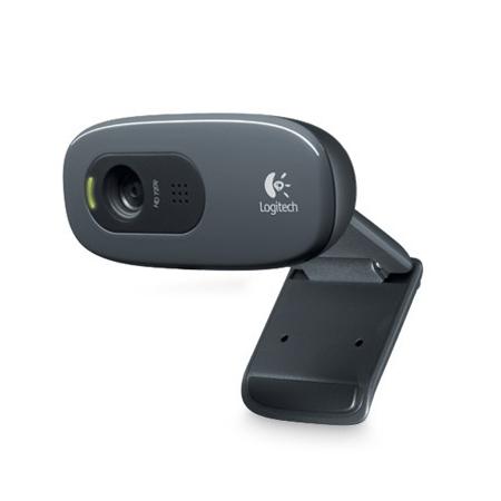 Logitech C270 HD Webcam with Built-in Noise-Reducing Mic, for