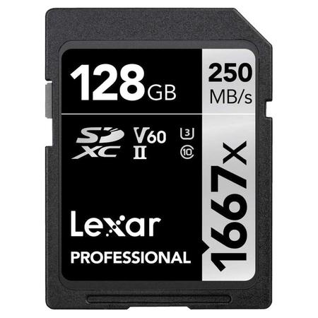 Lexar Professional 1667x 128 GB Silver Series SDXC Memory Card Lexar Professional 1667x 128 GB Silver Series SDXC Memory Card
