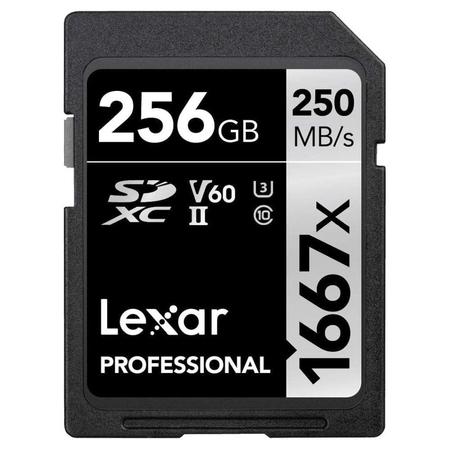Lexar Professional 1667x 256 GB Silver Series SDXC Memory Card Lexar Professional 1667x 256 GB Silver Series SDXC Memory Card