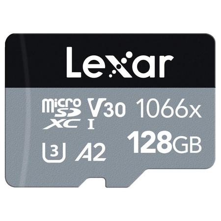 Lexar Professional 1066x 128 GB Silver Series microSDXC Memory Card
