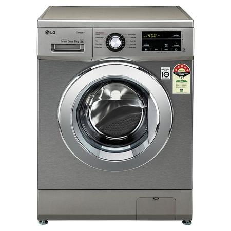 LG 9 Kg 5 Star Inverter Fully-Automatic Front Loading Washing Machine (FHM1409BDP, Platinum, 6 Motion Direct Drive, 2 Years Warranty)