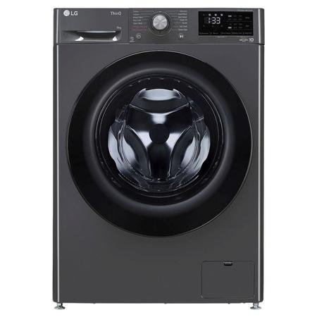 LG 8 kg Front Load, AI Direct Drive, 6 Motion DD, Steam, WiFi Enabled, Smart Diagnosis, Middle Black, 5 Star (FHP1208A5M)