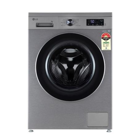 LG 8 Kg Fully Automatic Front Loading Washing Machine, FHB1208Z4P, Platinum Silver LG 8 Kg Fully Automatic Front Loading Washing Machine, FHB1208Z4P, Platinum Silver
