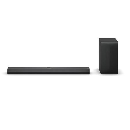 LG S70TY 3.1.1 Channel, 400 W Perfect TV Matching Soundbar, Dolby Atmos, Wow Orchestra & Wow Interface, AI Sound Pro, Rear Speaker Ready, Wireless Subwoofer, Black