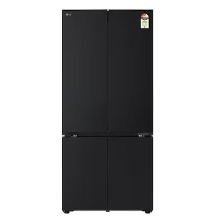 LG 610 L 3 Star Convertible French Door Refrigerator, Black Glass, GV-B25FFGMB