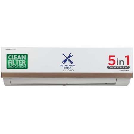Lloyd 1 Ton 3 star 5 in 1 Convertible Inverter split AC GLS12I3FWBBV (PM 2.5 Filter, 4 way swing, Cools at 52 degree C, 100 percent copper, wifi ready, Turbo Cool, Golden Fin Evaporator, 2023 launch) Lloyd 1 Ton 3 star 5 in 1 Convertible Inverter split AC GLS12I3FWBBV (PM 2.5 Filter, 4 way swing, Cools at 52 degree C, 100 percent copper, wifi ready, Turbo Cool, Golden Fin Evaporator, 2023 launch)