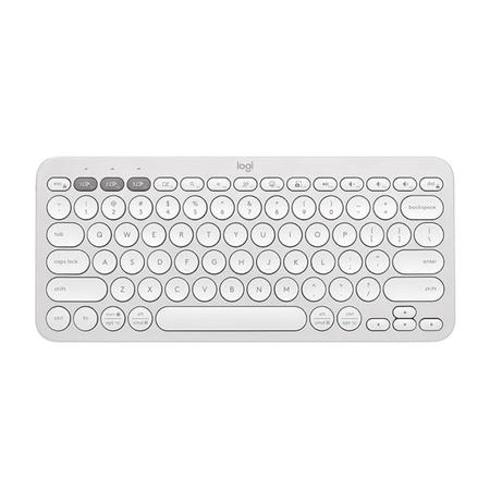 Logitech K380s Pebble Keys 2 Multi-Device Bluetooth Wireless Keyboard, White