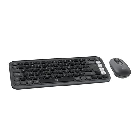 Logitech POP Icon Bluetooth Keyboard and Mouse Combo, Graphite