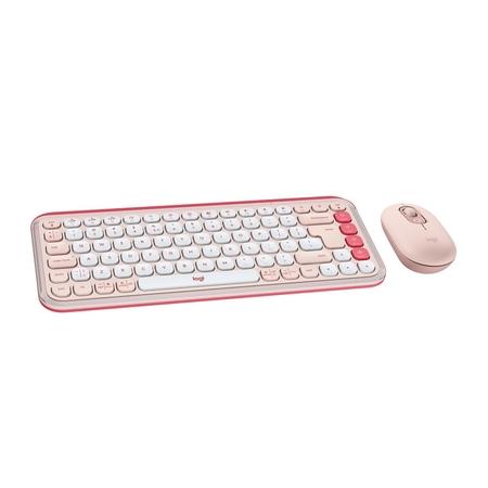 Logitech POP Icon Bluetooth Keyboard and Mouse Combo, Rose