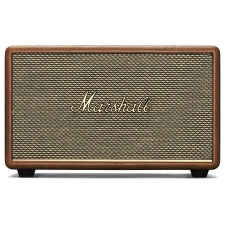 Marshall Action III Bluetooth Speaker with Bass Control Knob, Bass-Reflex, 30 Watt Amplifier for The Woofer, Volume Control Knob, Power Switch, Brown