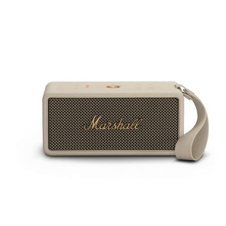 Marshall Middleton Portable Bluetooth Speaker, More than 20 Hours of Playtime, IP67, Stereo Mode, Quick charging, Cream