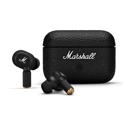 Marshall Motif II A.N.C. True Wireless Earbuds, 43 hrs of Playtime, Intutive Touch Controls, IPX5 Water Resistance, 6 mm Dynamic Drivers, Wireless Charging, Black