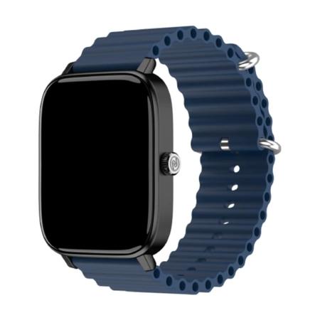 Noise 22 mm Ripple Silicone Smartwatch Strap, Dark Blue