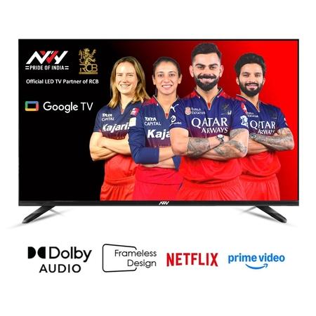 NVY 165 cm (65 inch) 4K UHD Smart Google LED TV, NVS65U, Black