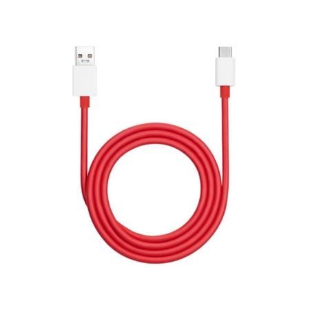 OnePlus USB-A to Type-C Cable 10 A, 100 cm (1 m) length, 480 Mbps data transfer, 160 W max fast charging, Red (DL129)