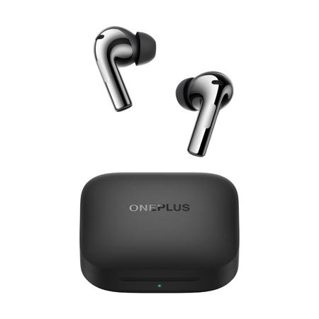 OnePlus Buds 3 Truly Wireless Bluetooth Earbuds with Upto 49dB Smart Adaptive Noise Cancellation,Hi-Res Sound Quality,Sliding Volume Control,10mins for 7Hours Fast Charging with Upto 44Hrs Playback, Metallic Gray