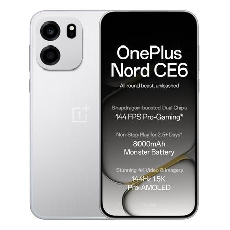 OnePlus Nord CE6 5G 128 GB, 8 GB RAM, Lunar Pearl, Mobile Phone