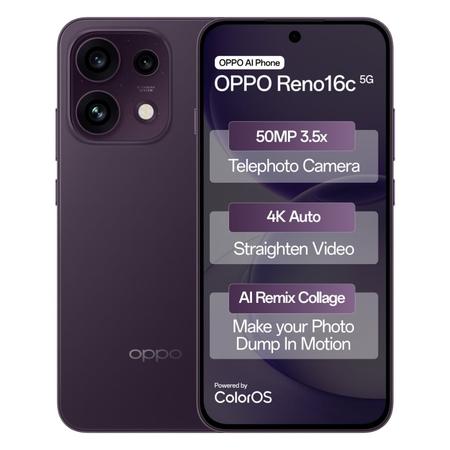 OPPO Reno16c 256 GB, 8 GB RAM, Twilight Violet, Mobile Phone OPPO Reno16c 256 GB, 8 GB RAM, Twilight Violet, Mobile Phone