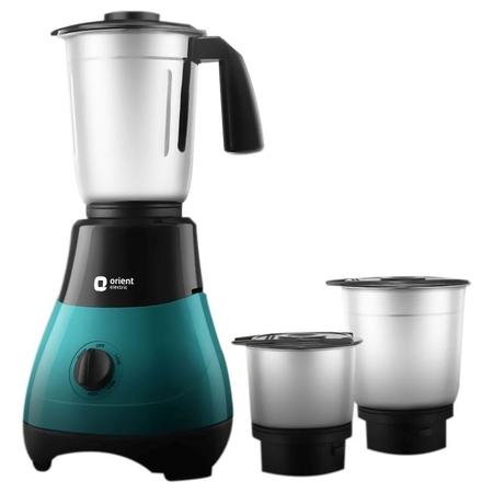 Orient Electric Fine Blend 500W 3 Jars Mixer Grinder, 3 Speed Control, Blue and Black Orient Electric Fine Blend 500W 3 Jars Mixer Grinder, 3 Speed Control, Blue and Black