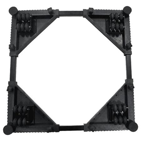 CNS Multipurpose Adjustable Trolley for Washing Machine and Refrigerator, Black