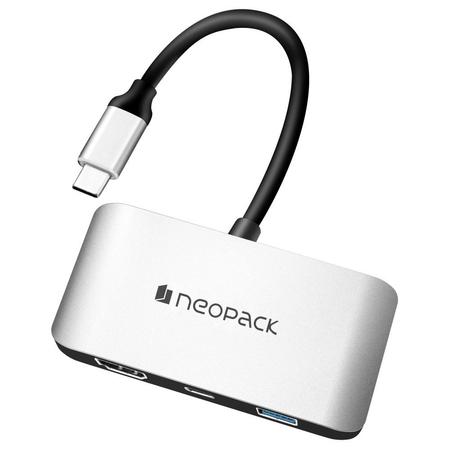 Buy Neopack USB-C 3-in-1 Multiport Travel Hub, Silver at Best