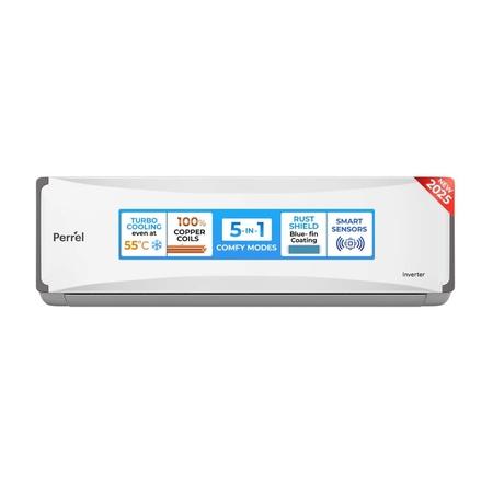 Perrel 1.5 Ton 3 Star Smart Split AC, PR15AS3IO2HLE25 (Copper, 5-in-1 Convertible, Anti-Bacterial PM 1.0 Filter, Cools at 55 degrees Celcius, 2025 Model)