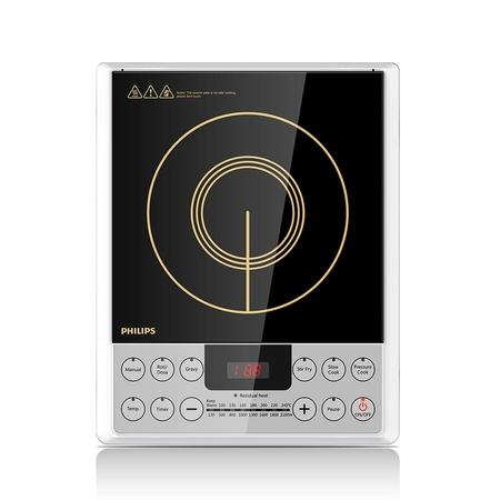 PHILIPS HD4929 2100 Watts Induction Cooktop, High heating efficiency, Black