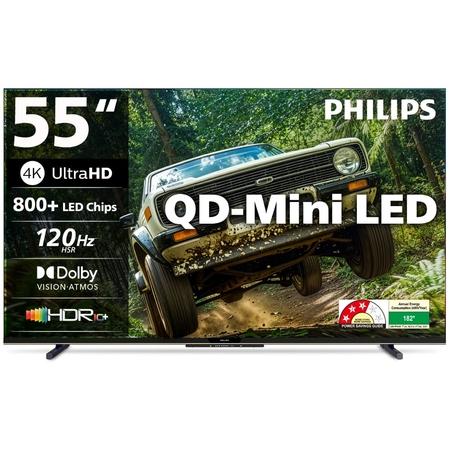 Philips 138 cm (55 inches), 4K Ultra HD QLED Smart QD-Mini LED Google TV, Black, 55MLED610/94 Philips 138 cm (55 inches), 4K Ultra HD QLED Smart QD-Mini LED Google TV, Black, 55MLED610/94