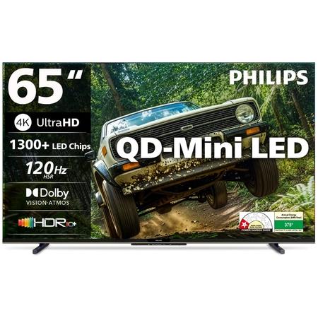 Philips 164 cm (65 inches), 4K Ultra HD QLED Smart QD-Mini LED Google TV, Black, 65MLED610/94 Philips 164 cm (65 inches), 4K Ultra HD QLED Smart QD-Mini LED Google TV, Black, 65MLED610/94