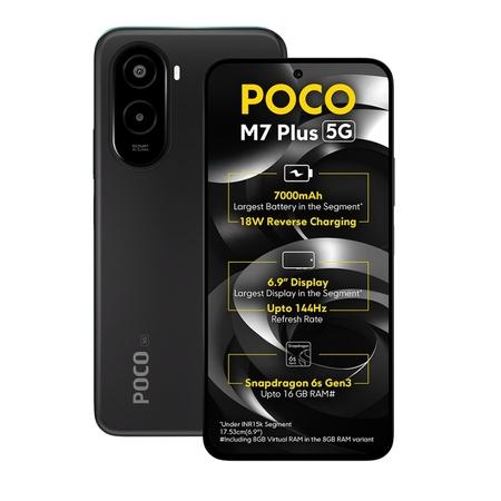 POCO M7 Plus 5G 128 GB, 6 GB RAM, Black, Mobile Phone POCO M7 Plus 5G 128 GB, 6 GB RAM, Black, Mobile Phone