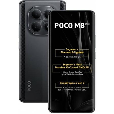 POCO M8 5G 256 GB, 8 GB RAM, Black, Mobile Phone POCO M8 5G 256 GB, 8 GB RAM, Black, Mobile Phone