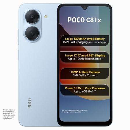 POCO C81x 64 GB, 3 GB RAM, Ice Blue, Mobile Phone POCO C81x 64 GB, 3 GB RAM, Ice Blue, Mobile Phone