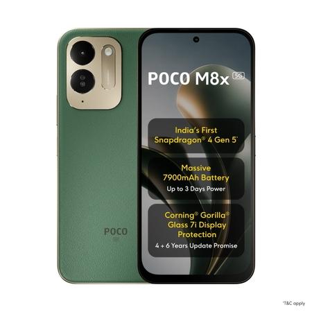POCO M8x 5G 128 GB, 6 GB RAM, Smartphone, Green POCO M8x 5G 128 GB, 6 GB RAM, Smartphone, Green