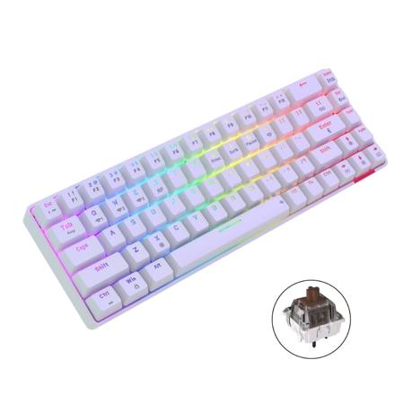 Portronics Hydra 10 Wireless Gaming Keyboard, White and Brown Portronics Hydra 10 Wireless Gaming Keyboard, White and Brown