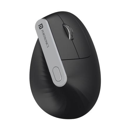 Portronics Toad Ergo Vertical Wireless Mouse, Black