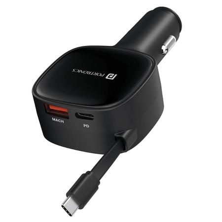 Portronics Car Power Retracto Charger Portronics Car Power Retracto Charger