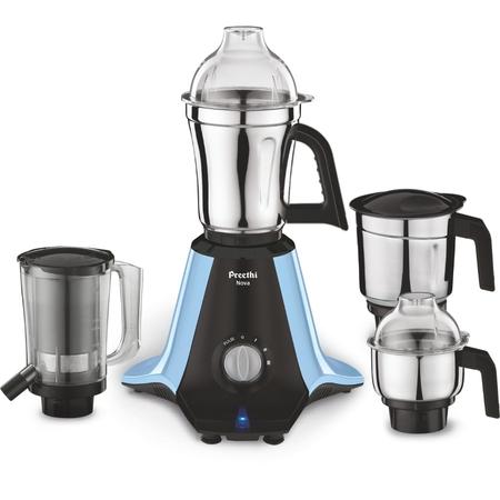 Preethi Nova Mixer 1000 Watts, 4 Jar, Black and Blue, MG289 B Preethi Nova Mixer 1000 Watts, 4 Jar, Black and Blue, MG289 B