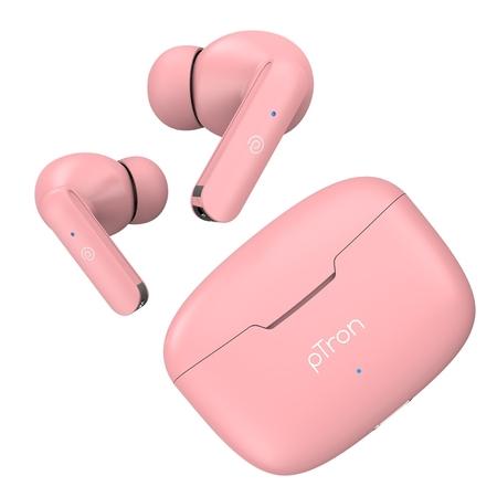 pTron True Wireless Bassbuds Air Bluetooth Headphones,Upto 32 Hours of Playtime, 13 mm Dynamic Drivers, Built-In Dual HD Mic, Bluetooth v5.1, Quick Connect,Touch Control, Voice Assistant Support, Type-C Fast Charging, Flamingo Pink pTron True Wireless Bassbuds Air Bluetooth Headphones,Upto 32 Hours of Playtime, 13 mm Dynamic Drivers, Built-In Dual HD Mic, Bluetooth v5.1, Quick Connect,Touch Control, Voice Assistant Support, Type-C Fast Charging, Flamingo Pink