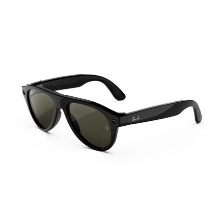 Ray-Ban Meta (Gen 3) Aviator Shiny Black Polarized Green Lenses