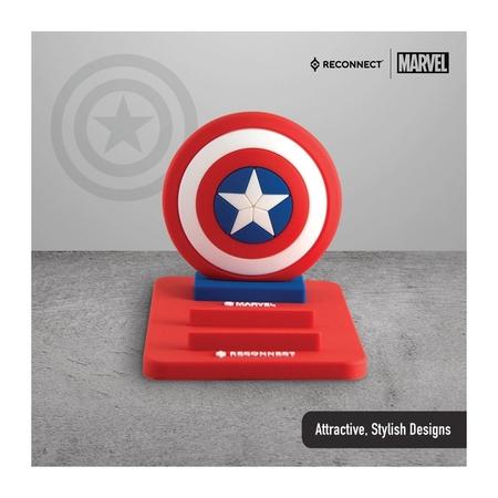 Reconnect Marvel Captain America Shield Character Mobile stand, Portable, Stable, Holds the phone horizontally as well as vertically, Mobile Accessories- DMS101 CS Reconnect Marvel Captain America Shield Character Mobile stand, Portable, Stable, Holds the phone horizontally as well as vertically, Mobile Accessories- DMS101 CS