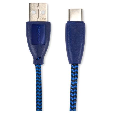 Reconnect RATCB1003 USB-C Braided Cable, 480 Mbps Data Speed, 18W, 3A Fast Charging, 100 cm (1 m) Length, Premium Sturdy Design, Nylon Braiding, Compatible with USB-C Ports, Made in India, Blue Reconnect RATCB1003 USB-C Braided Cable, 480 Mbps Data Speed, 18W, 3A Fast Charging, 100 cm (1 m) Length, Premium Sturdy Design, Nylon Braiding, Compatible with USB-C Ports, Made in India, Blue