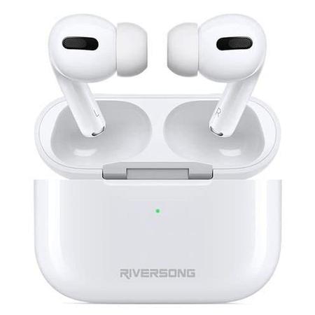 Riversong Air Pro True Wireless Earbuds with Up to 3 Hours Playback, White