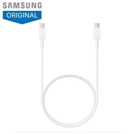 Samsung USB-C to USB-C Cable, Universal Compatibility, Reversible Design, 2 Amp, 100 cm (1 m) Length, High Speed Data Transfer/Charging, Original, White, EP-DA705BWEGIN Samsung USB-C to USB-C Cable, Universal Compatibility, Reversible Design, 2 Amp, 100 cm (1 m) Length, High Speed Data Transfer/Charging, Original, White, EP-DA705BWEGIN